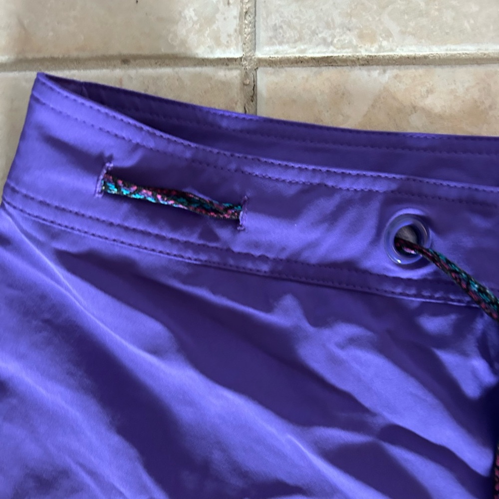 Prana drawstring Purple women’s large Swim Shorts board shorts - Picture 3 of 10